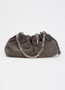 ba&sh June schoudertas van suède met afneembare schouderriem