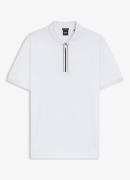 BOSS Regular fit polo met halve rits