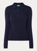Benetton Fijngebreide trui in kasjmierblend met polokraag