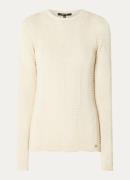 NIKKIE Lucena longsleeve met lurex en structuur