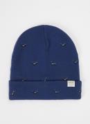 Barts Vinson fijngebreide muts met borduring