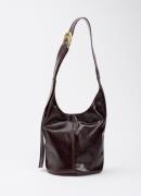 ba&sh Youyou schoudertas L van kalfleer met verstelbare schouderriem