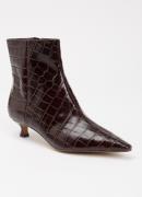 Dune London Odore enkellaarsje van leer