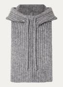 Co'Couture Hailey grofgebreide cape in wolblend met capuchon