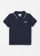BOSS Polo van piqué katoen met logoborduring