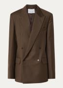 The Frankie Shop Newark oversized double-breasted blazer in scheerwolb...