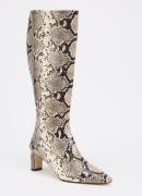 L.K.Bennett Margarite laars van leer met crocostructuur