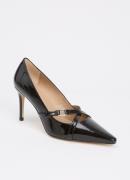 L.K.Bennett Christle pump van leer met lakfinish