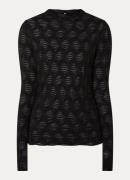 Summum Semi-transparante top met plooidetail