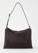 Wandler Penelope Slouch schoudertas van kalfssuède