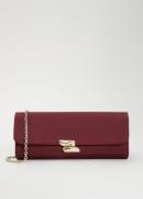 L.K.Bennett Daisy clutch van satijn met afneembare schouderriem