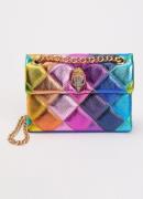 Kurt Geiger Mini kensington van leer met metallic finish en verstelbar...