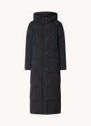 Airforce Nia longline puffer jas met ritszakken en capuchon