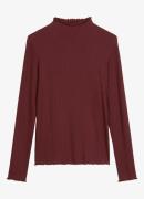 Marc O'Polo Denim Longsleeve in lyocellblend met opstaande kraag