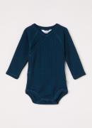 Joha Romper van merino wol met ribstructuur