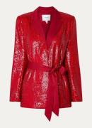 L.K.Bennett Sequin blazer met schoudervulling en ceintuur