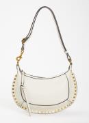 Isabel Marant Oskan Moon schoudertas van leer met studs