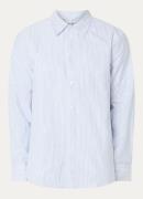 OLAF Regular fit overhemd met streepprint en borduring