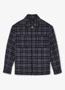 Reiss Vitarli overshirt in wolblend met ruitdessin