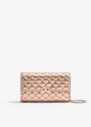 Valentino Garavani Crossbodytas van lamsleer met metallic finish en st...