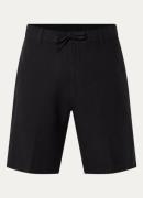 Selected Straight fit korte broek in linnenblend met steekzakken