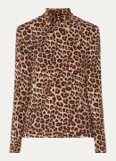 Gerard Darel Helene top met col en panterprint