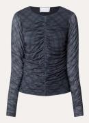 Neo Noir Bea top van mesh met ruitdessin