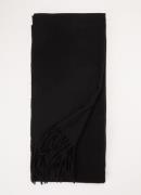 Diesel S-imon-D-Long sjaal in wolblend met logo 200 x 49 cm