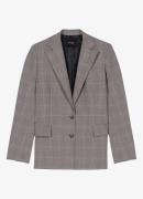 Maje Blazer in wolblend met ruitdessin