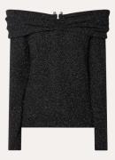 ba&sh Bai off-shoulder top met lurex