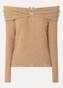 ba&sh Bai off-shoulder top met lurex