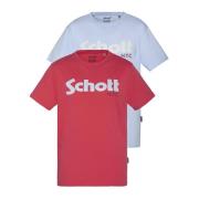 Set van 2 t-shirts met ronde hals en logo Schott