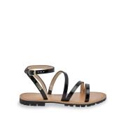 Sandalen in leer Hexana