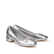 Metallic ballerina's met hak