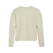 Getextureerde sweater, ronde hals