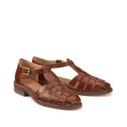 Leren medusa sandalen, Signature SOLENN