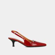 Leren slingback pumps Damoiselle