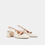 Leren slingback pumps Dario gemaakt in Europa