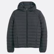 Korte donsjas met vaste kap, tussenseizoen