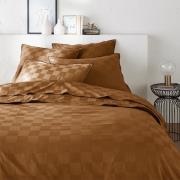 Dekbedovertrek in gewassen satijnkatoen, Victor, dambord motief