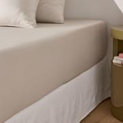 Hoeslaken in katoensatijn, omslag 30 cm, Opale