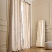 Gordijn in gewassen linnen met ringen, Private