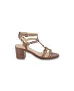 Leren sandalen met hak Linalie
