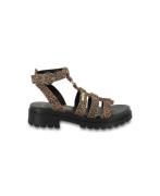 Leren sandalen met dikke zool Toboleo