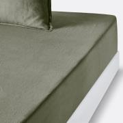 Hoeslaken in gewassen linnen, omslag 35 cm, Linot