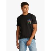 Recht T-shirt met logo op achterkant