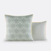 Kussensloop in gewassen katoen, Jaipur groen