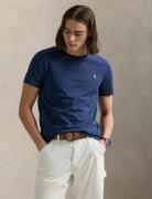 Effen slim T-shirt in jersey met geborduurd logo