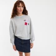 Sweater met patches, ronde hals, lange mouwen