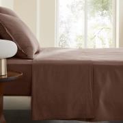 Plat laken in gewassen perkal katoen, Sabbal